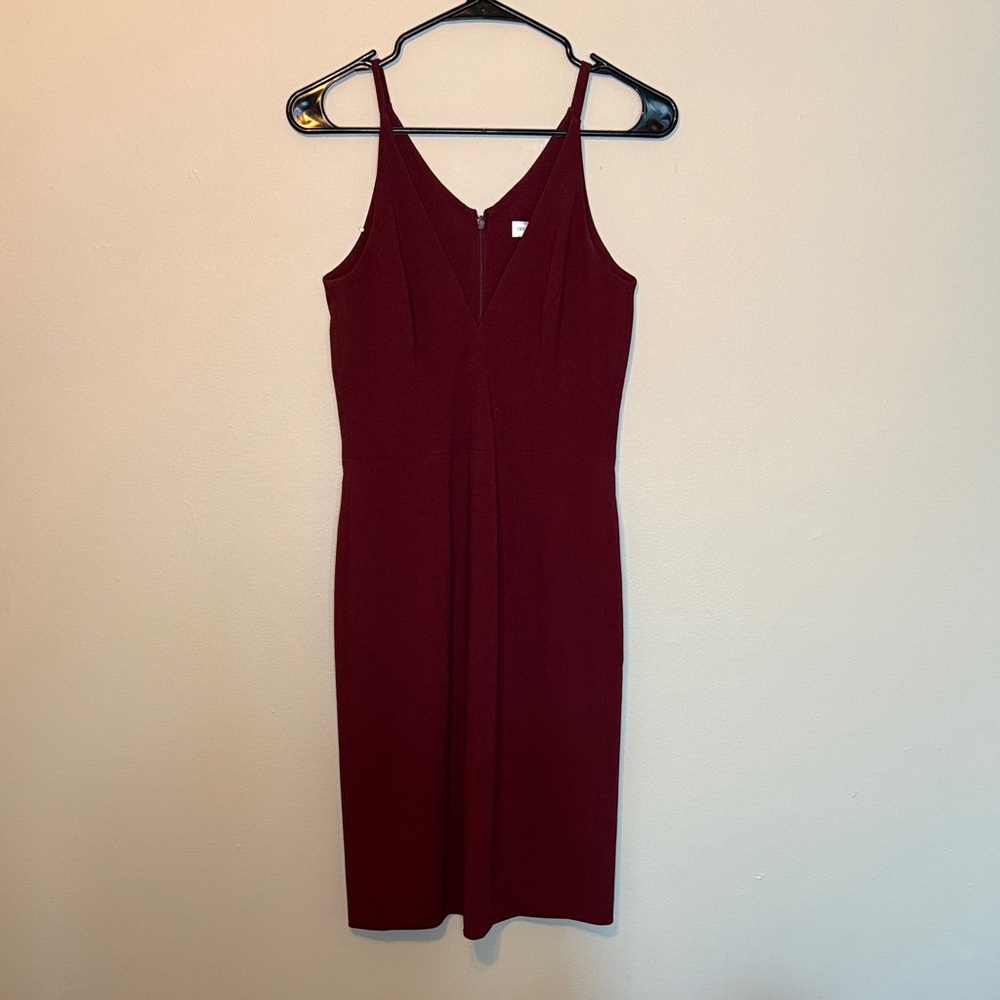 Dress the Population Deep Red Midi Dress